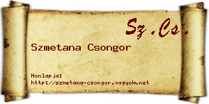 Szmetana Csongor névjegykártya